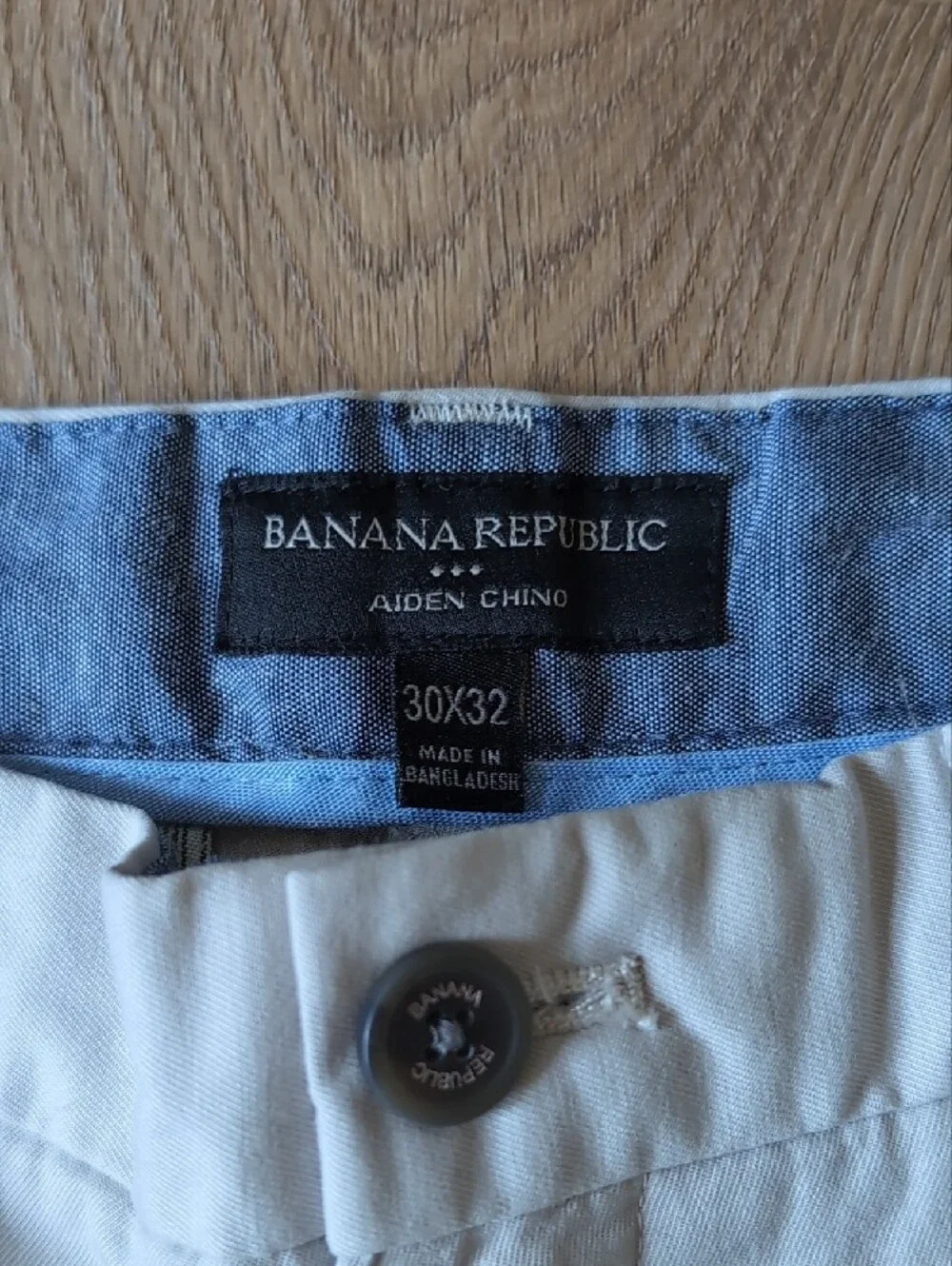 Banana Republic Off-White Slim Straight Chinos
